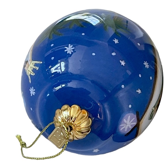 Pier 1 Imports Li Bien Hand Painted 2018 Nativity Glass Xmas Tear Drop Ornament - Picture 8 of 11